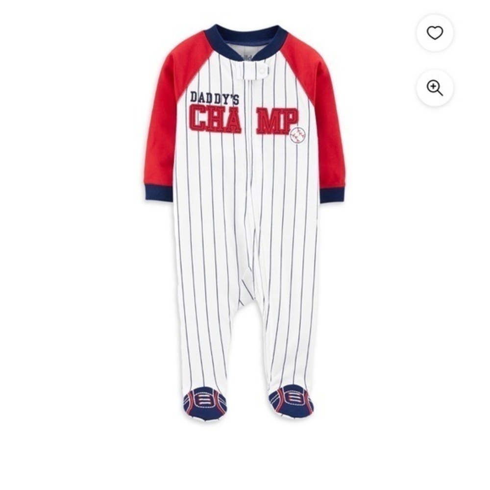 Carter’s child of mine baby boy baseball sleep and play